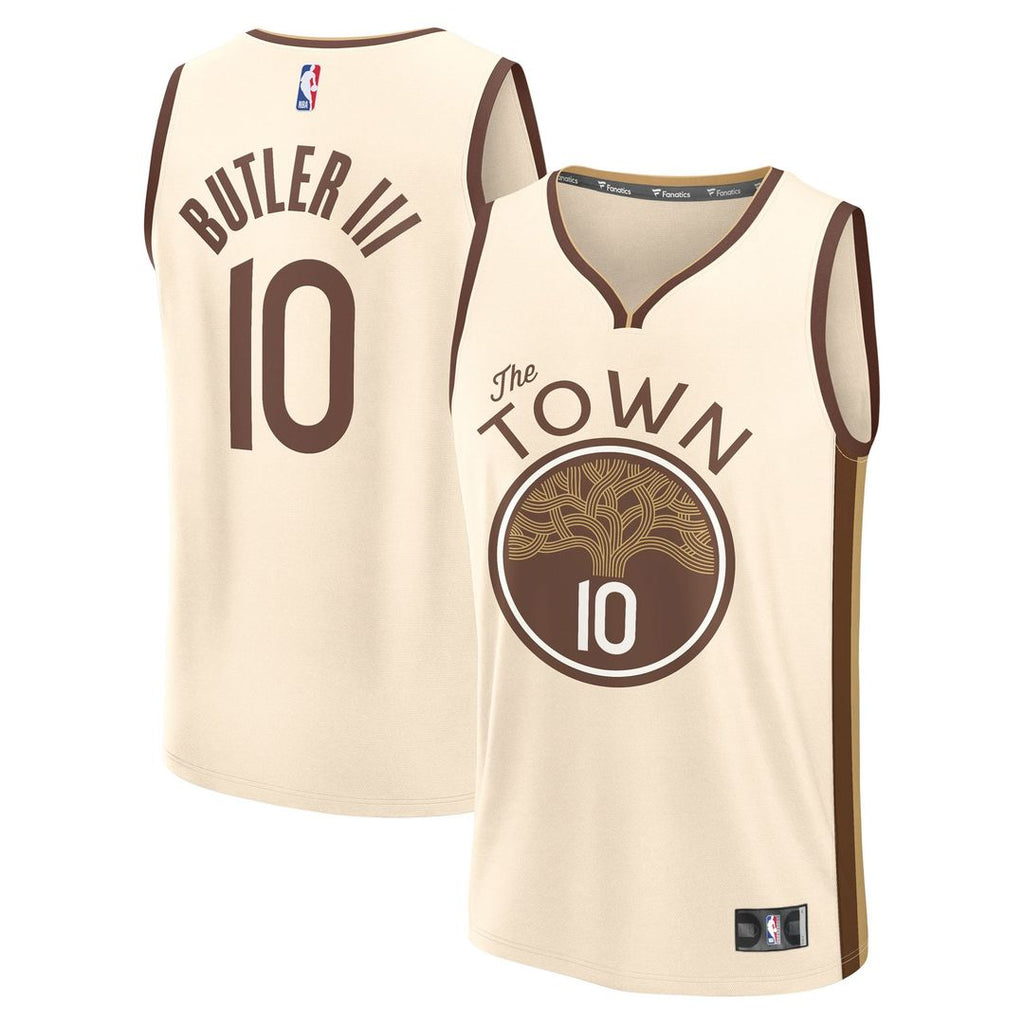 Jimmy Butler III Golden State Warriors Fanatics Youth 2025/ 26 City Edition Fast Break Jersey - Tan | NBA Fan Gear
