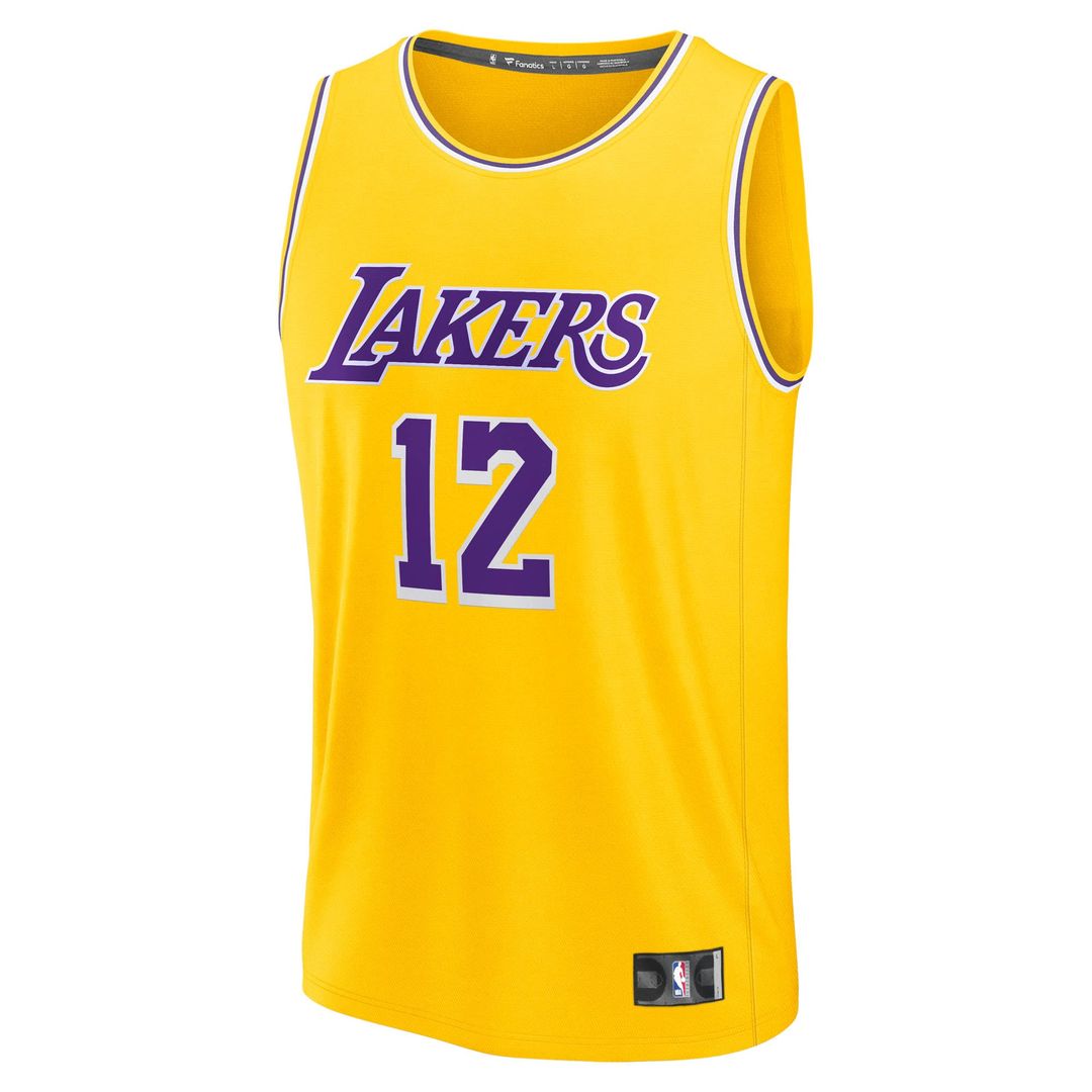 Jake LaRavia Los Angeles Lakers Fanatics Fast Break Replica Jersey - Icon Edition - Gold | NBA Fan Gear