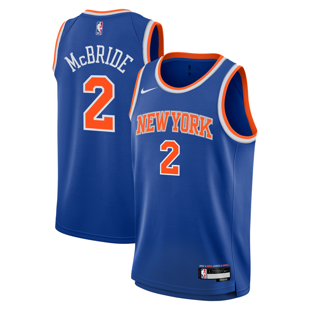 Miles McBride New York Knicks Nike Youth Swingman Jersey - Icon Edition - Blue | NBA Fan Gear