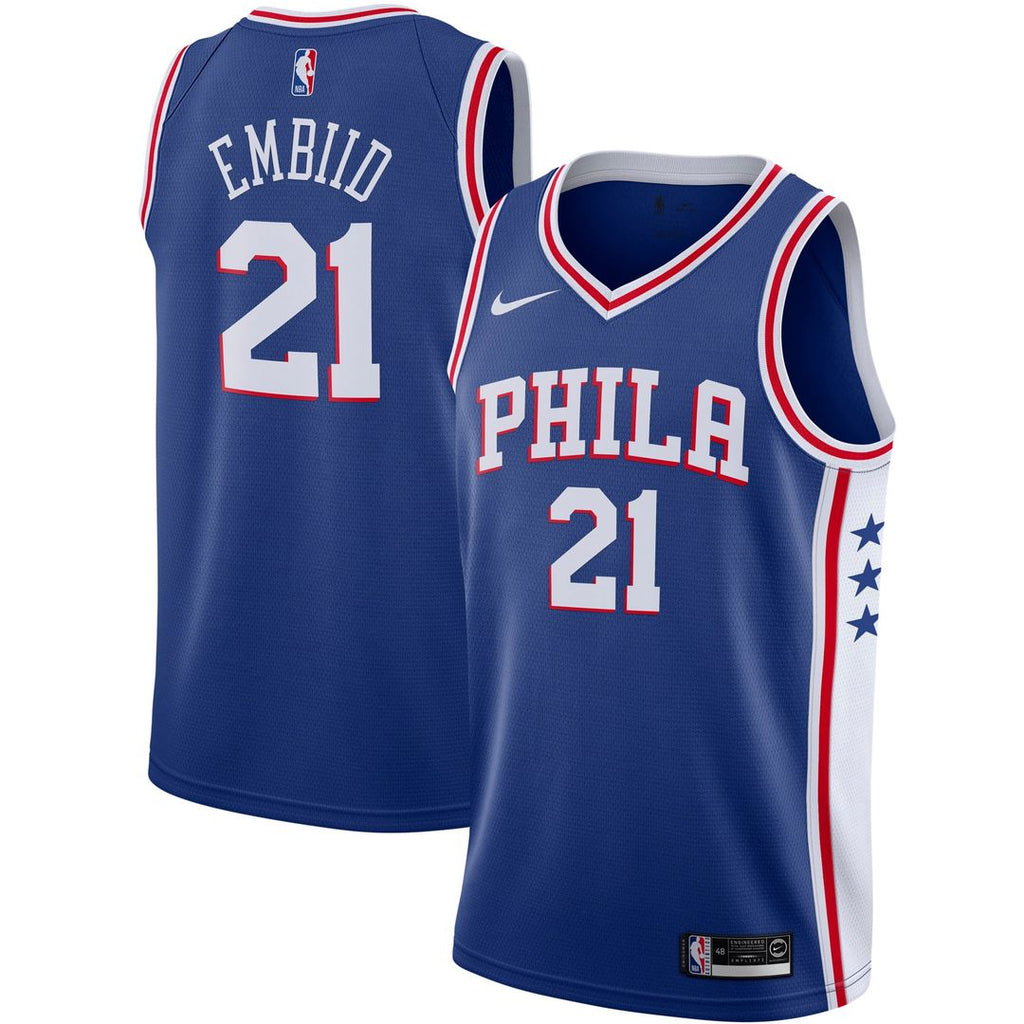 Joel Embiid Philadelphia 76ers Nike 2019/ 2020 Swingman Jersey - Icon Edition - Royal | NBA Fan Gear