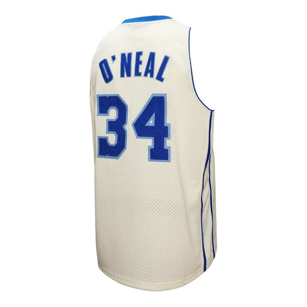 Shaquille O'Neal Los Angeles Lakers Mitchell & Ness Chainstitch Swingman Jersey - Cream | NBA Fan Gear