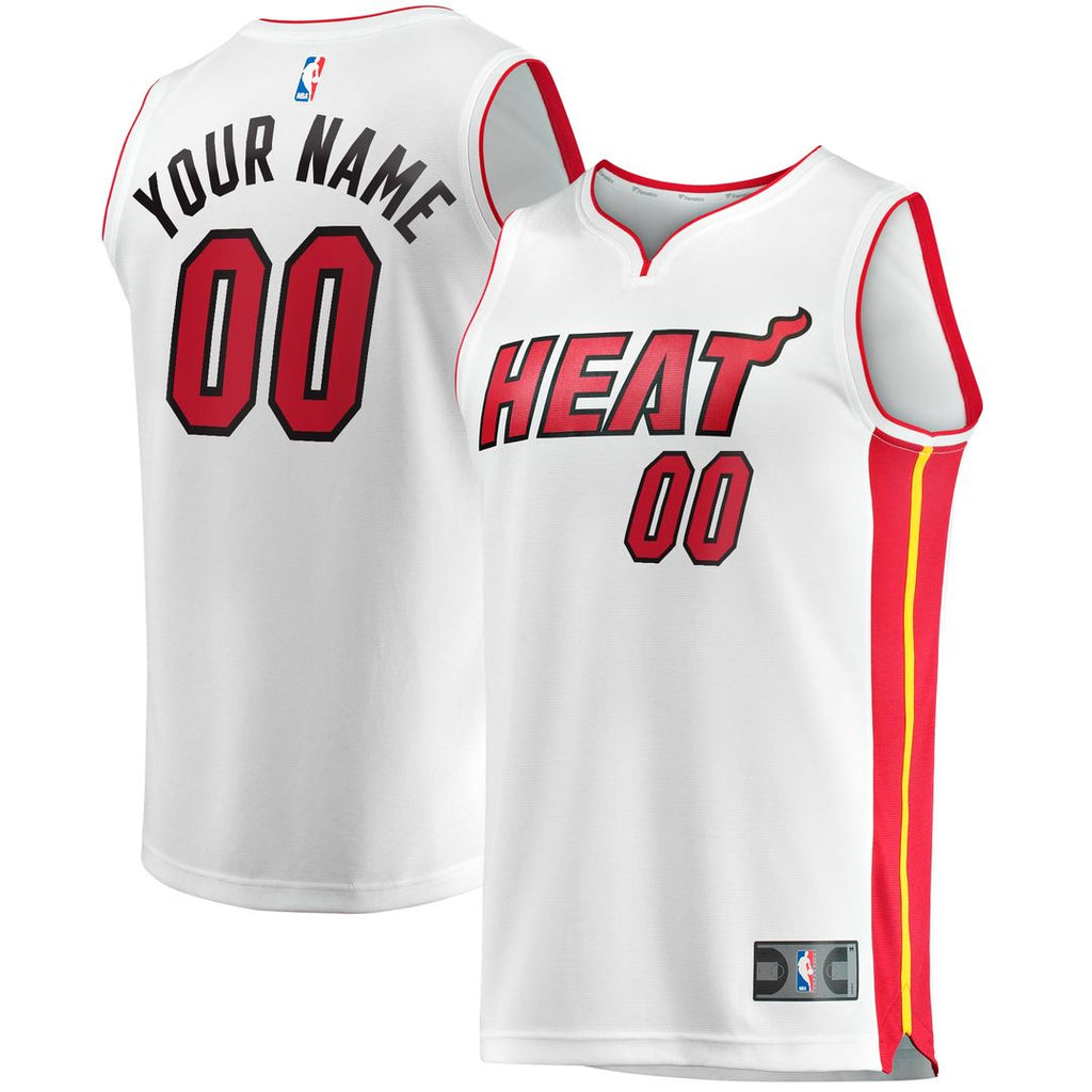 Miami Heat Fanatics Youth Fast Break Custom Replica Jersey - White - Association Edition | NBA Fan Gear