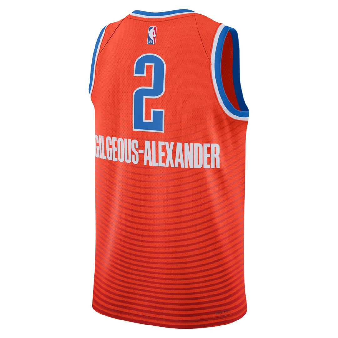 Shai Gilgeous-Alexander Oklahoma City Thunder Jordan Brand Unisex Swingman Jersey - Statement Edition - Orange | NBA Fan Gear