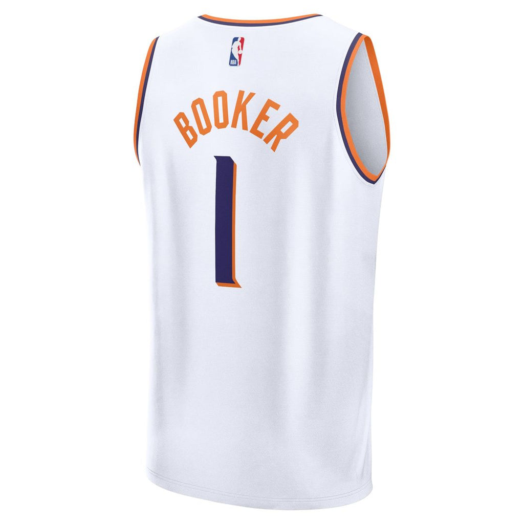 Devin Booker Phoenix Suns Fanatics Fast Break Replica Player Jersey - Association Edition - White | NBA Fan Gear