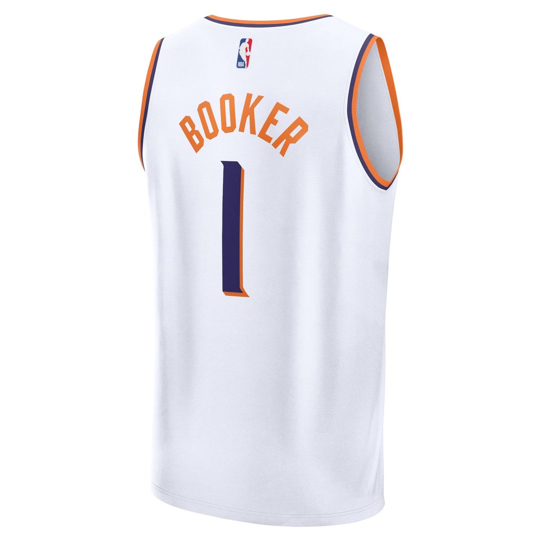 Devin Booker Phoenix Suns Fanatics Fast Break Replica Player Jersey - Association Edition - White | NBA Fan Gear