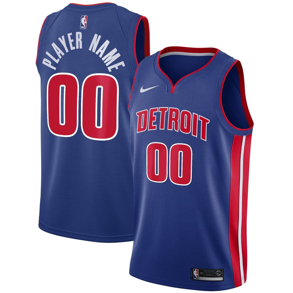Detroit Pistons Nike Swingman Custom Jersey Blue - Icon Edition | NBA Fan Gear