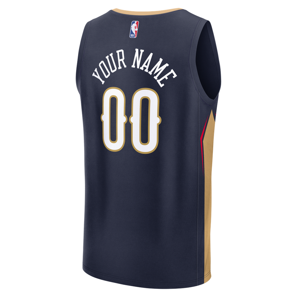 New Orleans Pelicans Fanatics Fast Break Custom Jersey - Icon Edition - Navy | NBA Fan Gear