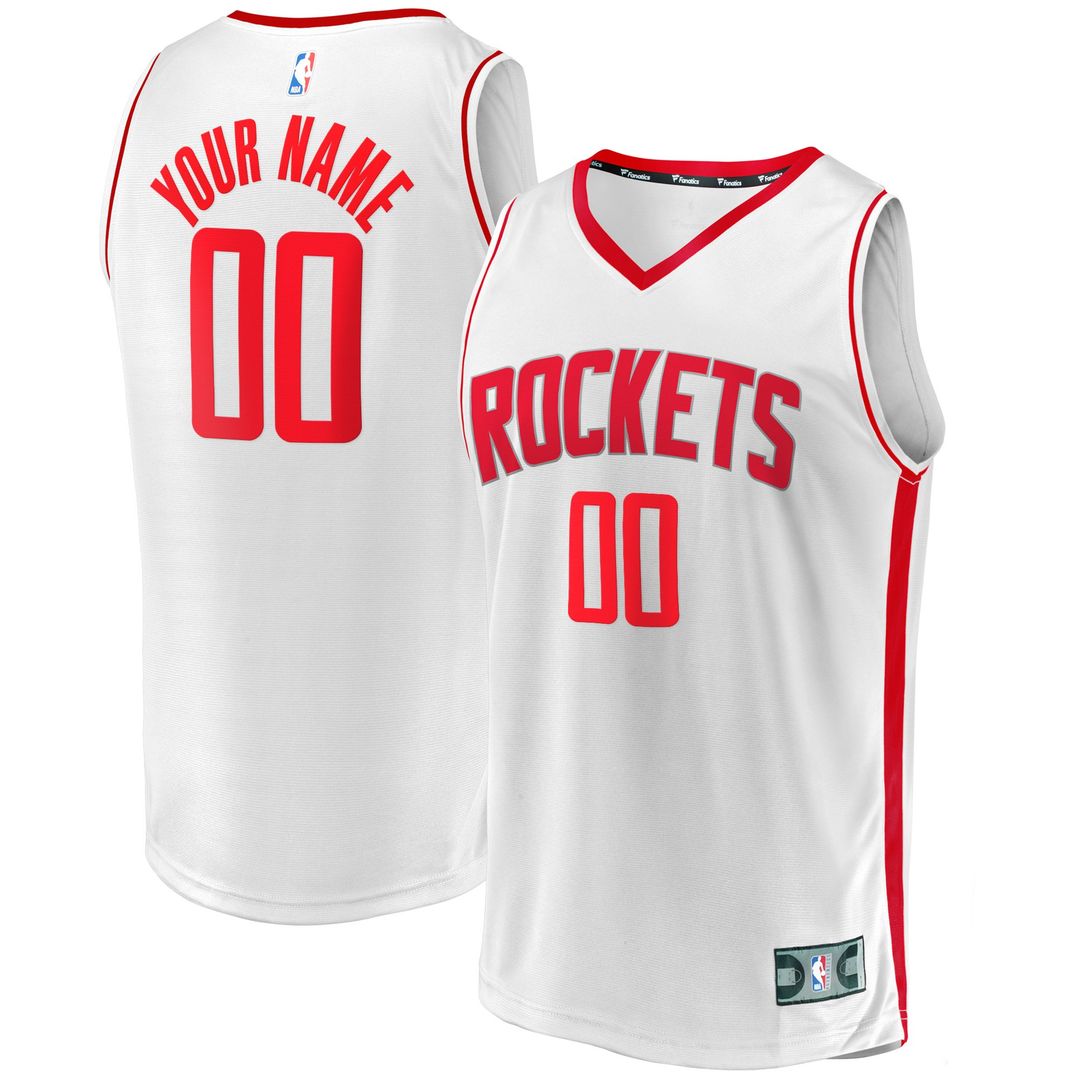 Houston Rockets Fanatics Youth Fast Break Replica Custom Jersey - Association Edition - White | NBA Fan Gear