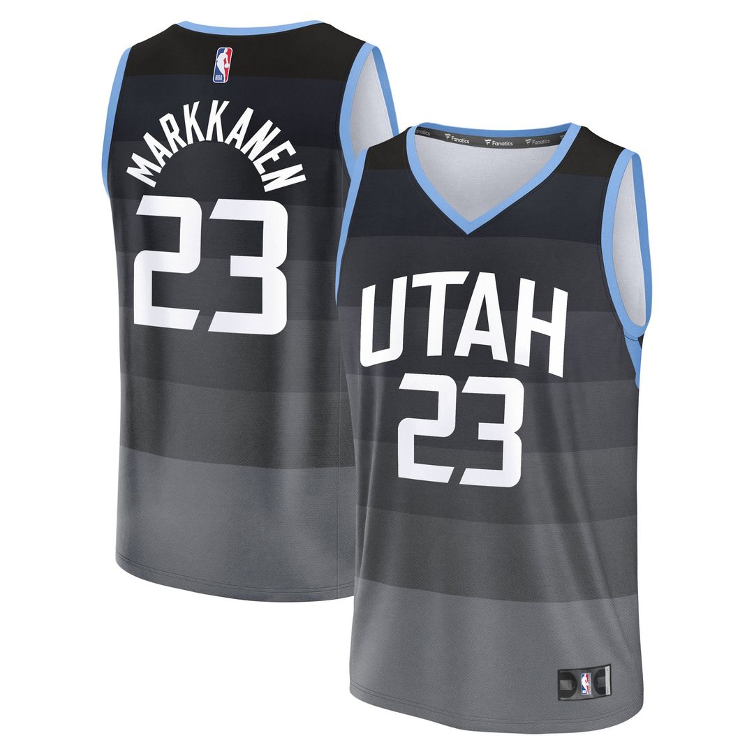 Lauri Markkanen Utah Jazz Fanatics 2025/ 26 City Edition Fast Break Jersey - Black | NBA Fan Gear