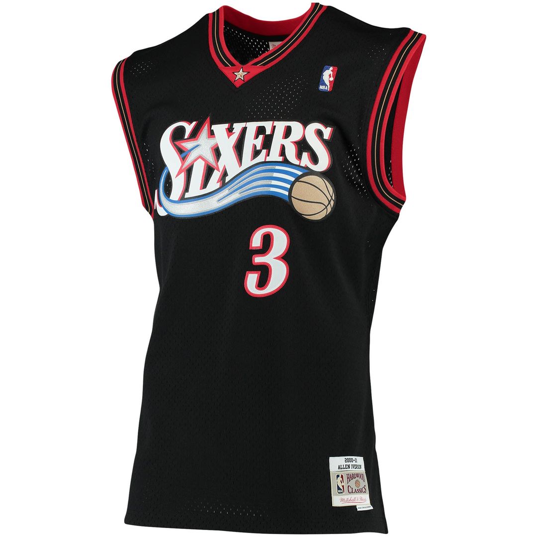 Allen Iverson Philadelphia 76ers Mitchell & Ness 1996/ 97 Big & Tall Hardwood Classics Swingman Jersey - Royal | NBA Fan Gear