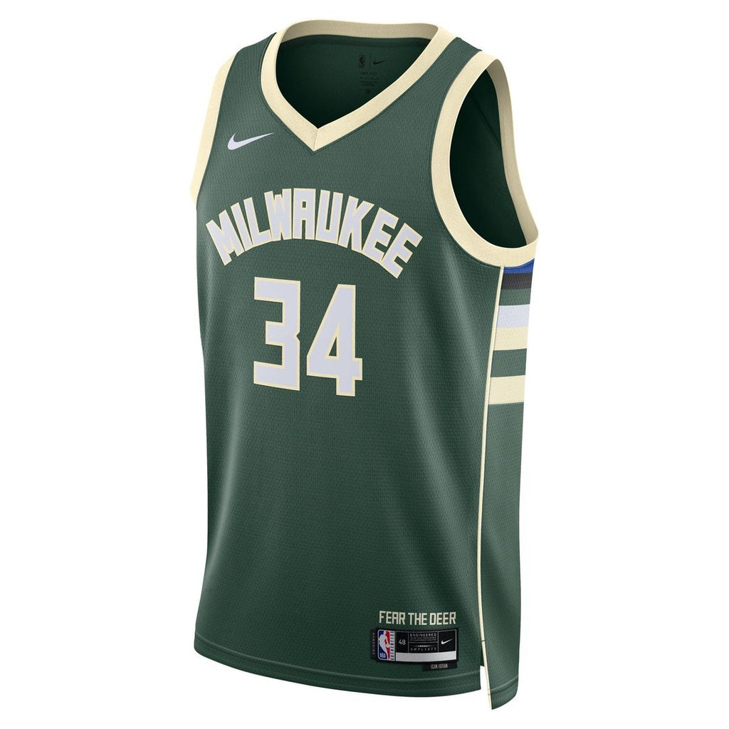 Giannis Antetokounmpo Milwaukee Bucks Nike Unisex Swingman Jersey - Association Edition - White | NBA Fan Gear