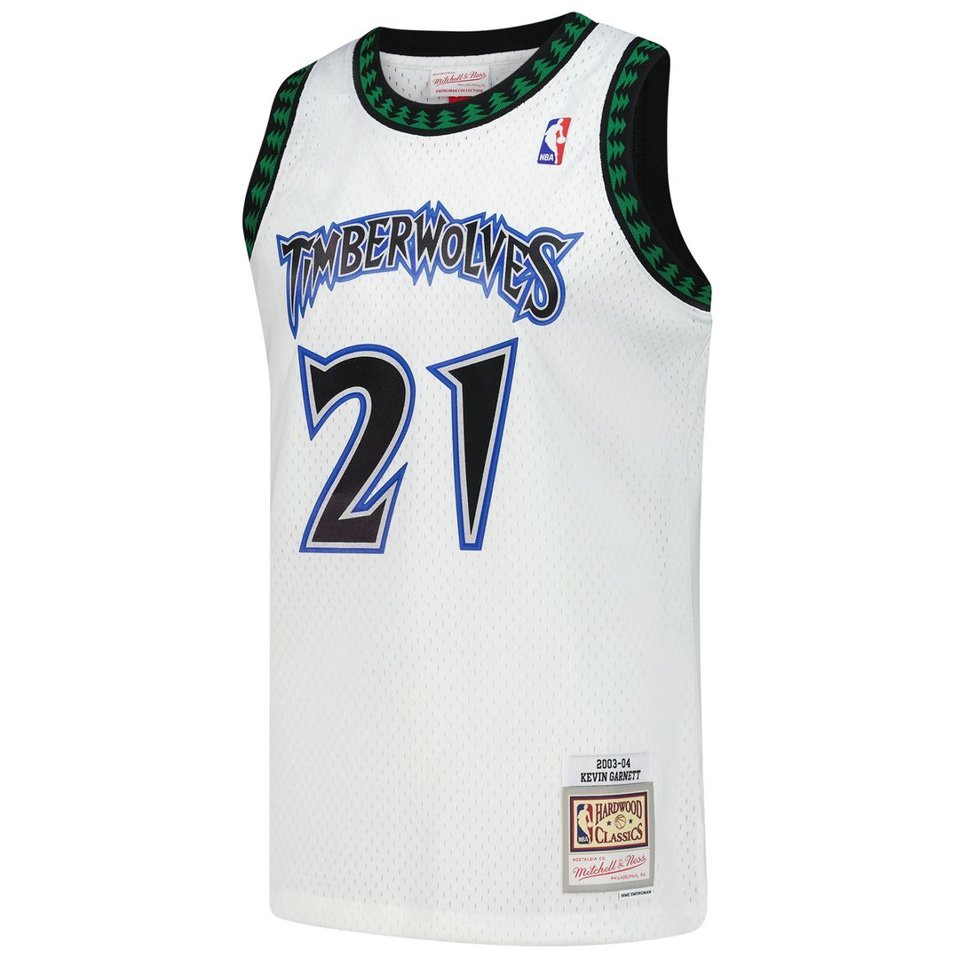 Kevin Garnett Minnesota Timberwolves Mitchell & Ness Hardwood Classics Swingman Jersey - White | NBA Fan Gear