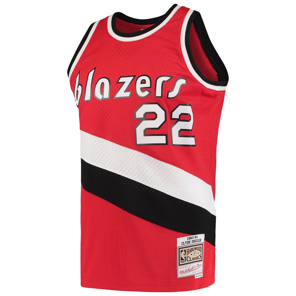 Clyde Drexler Portland Trail Blazers Mitchell & Ness 1983/ 84 Hardwood Classics Swingman Jersey - Red | NBA Fan Gear