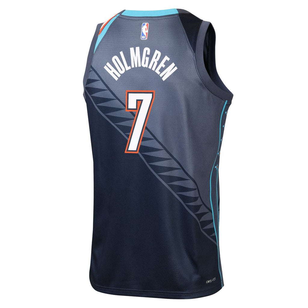 Chet Holmgren Oklahoma City Thunder Nike Youth 2025/ 26 City Edition Swingman Jersey - Navy | NBA Fan Gear