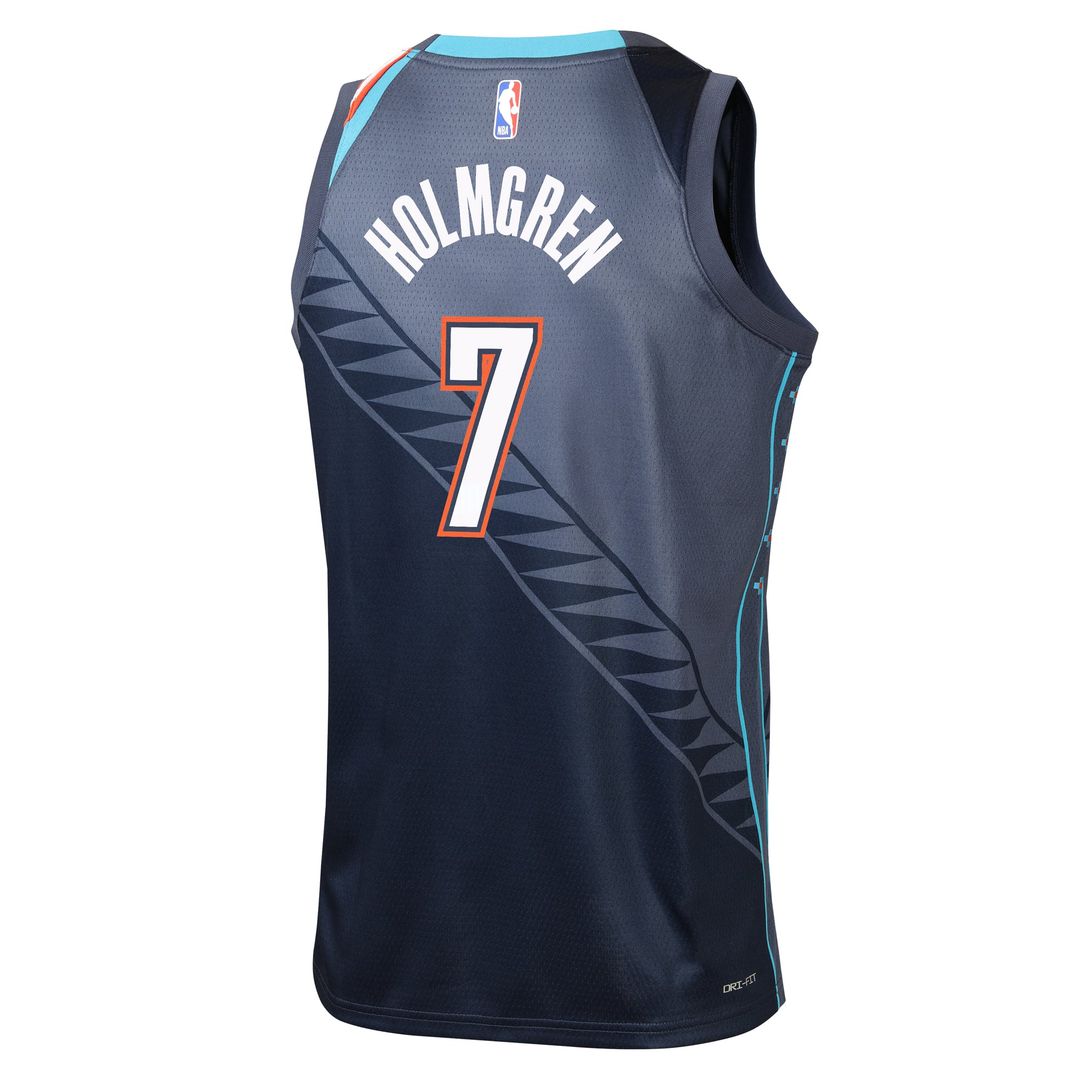 Chet Holmgren Oklahoma City Thunder Nike Youth 2025/ 26 City Edition Swingman Jersey - Navy | NBA Fan Gear