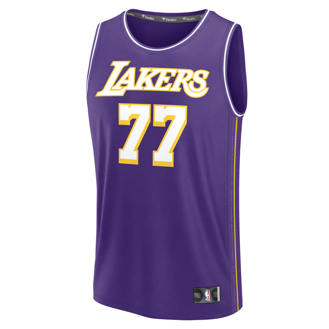 Luka Dončić Los Angeles Lakers Fanatics Youth Fast Break Jersey - Statement Edition - Purple | NBA Fan Gear