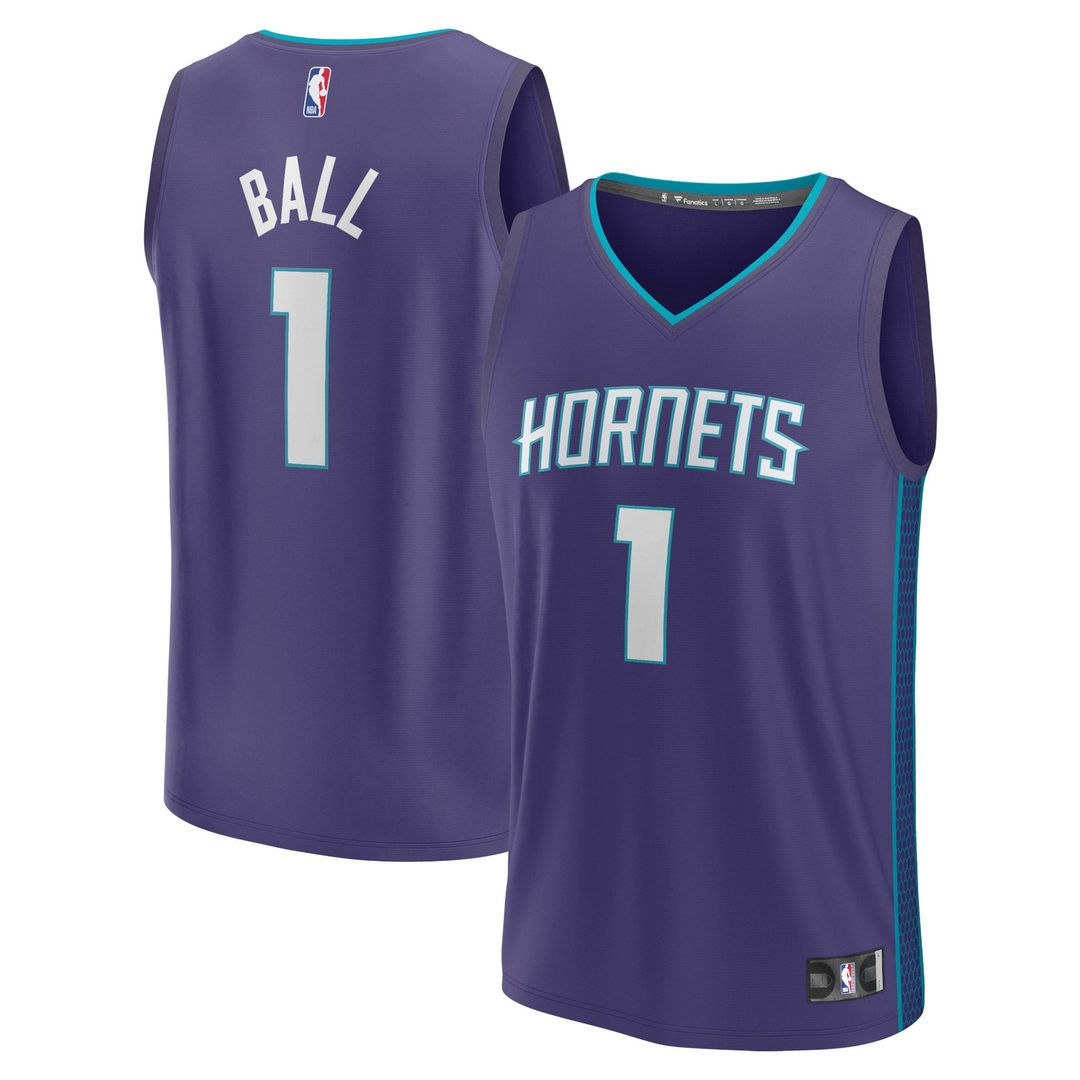 LaMelo Ball Charlotte Hornets Fanatics Fast Break Replica Player Jersey - Statement Edition - Purple | NBA Fan Gear