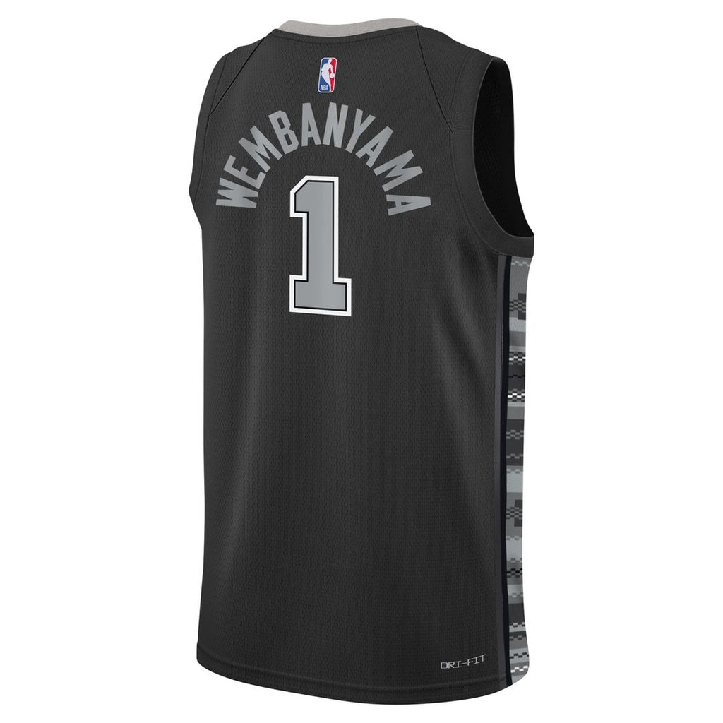 Victor Wembanyama San Antonio Spurs Jordan Brand Youth Swingman Jersey - Statement Edition - Black | NBA Fan Gear