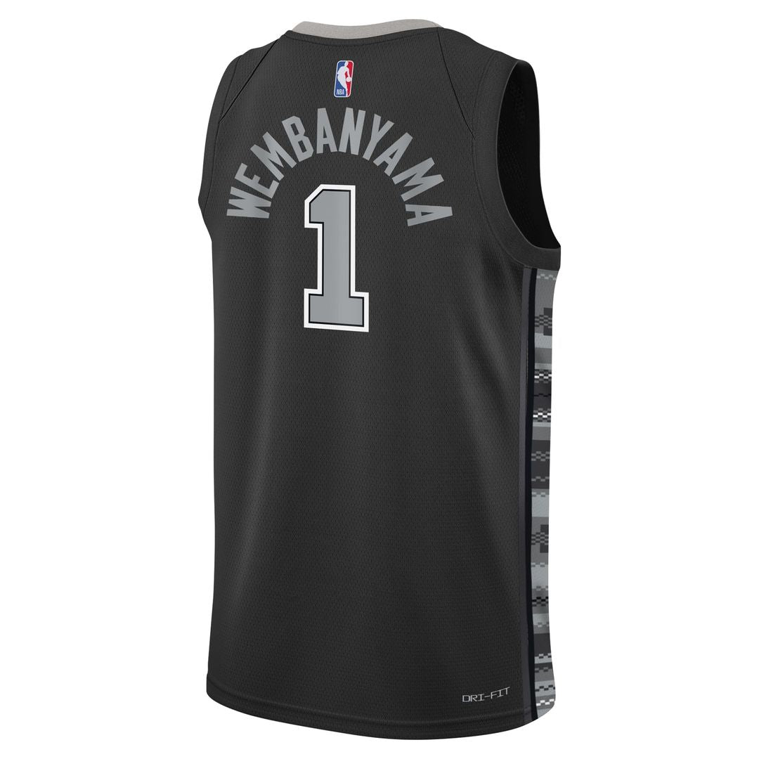 Victor Wembanyama San Antonio Spurs Jordan Brand Youth Swingman Jersey - Statement Edition - Black | NBA Fan Gear