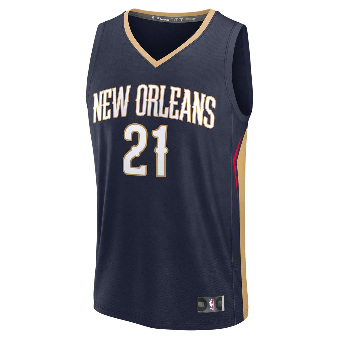 Yves Missi New Orleans Pelicans Fanatics 2024 NBA Draft Fast Break Player Jersey - Icon Edition - Navy | Fan Gear