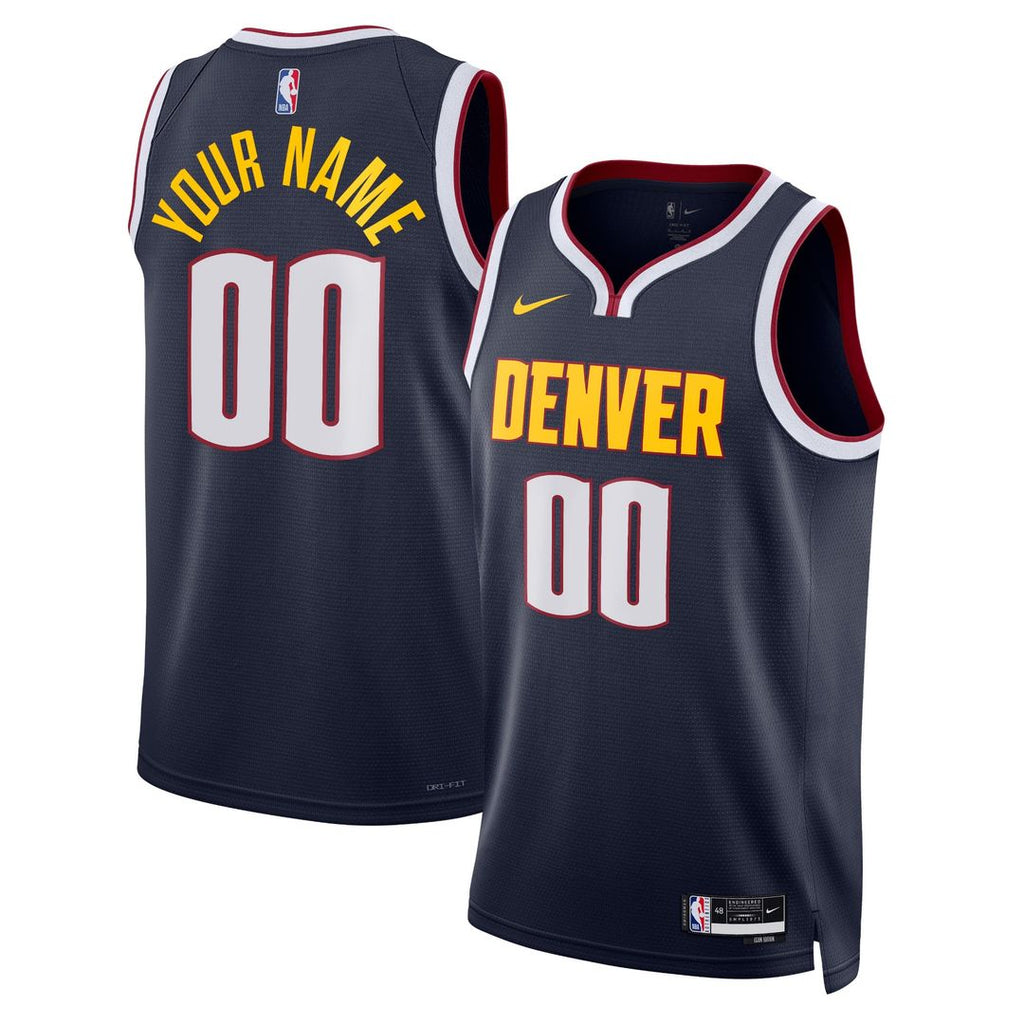 Denver Nuggets Nike Unisex Swingman Custom Jersey Navy - Icon Edition | NBA Fan Gear