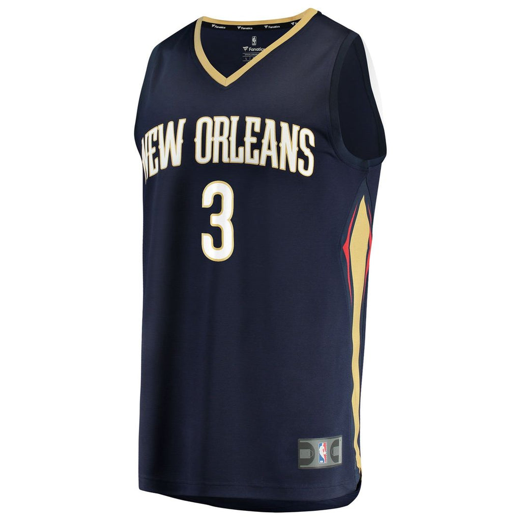 Jordan Poole New Orleans Pelicans Fanatics Fast Break Replica Jersey - Navy - Icon Edition | NBA Fan Gear
