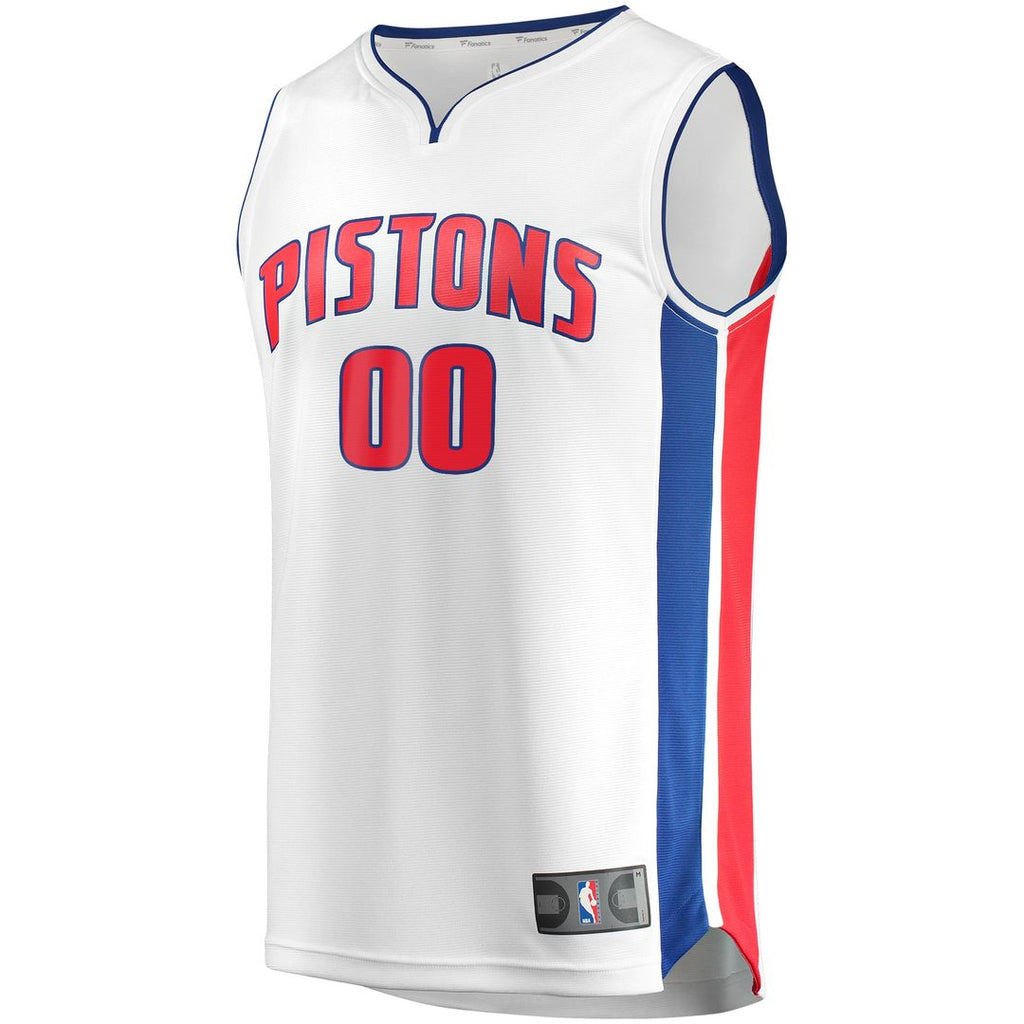 Detroit Pistons Fanatics Fast Break Custom Replica Jersey White - Association Edition | NBA Fan Gear