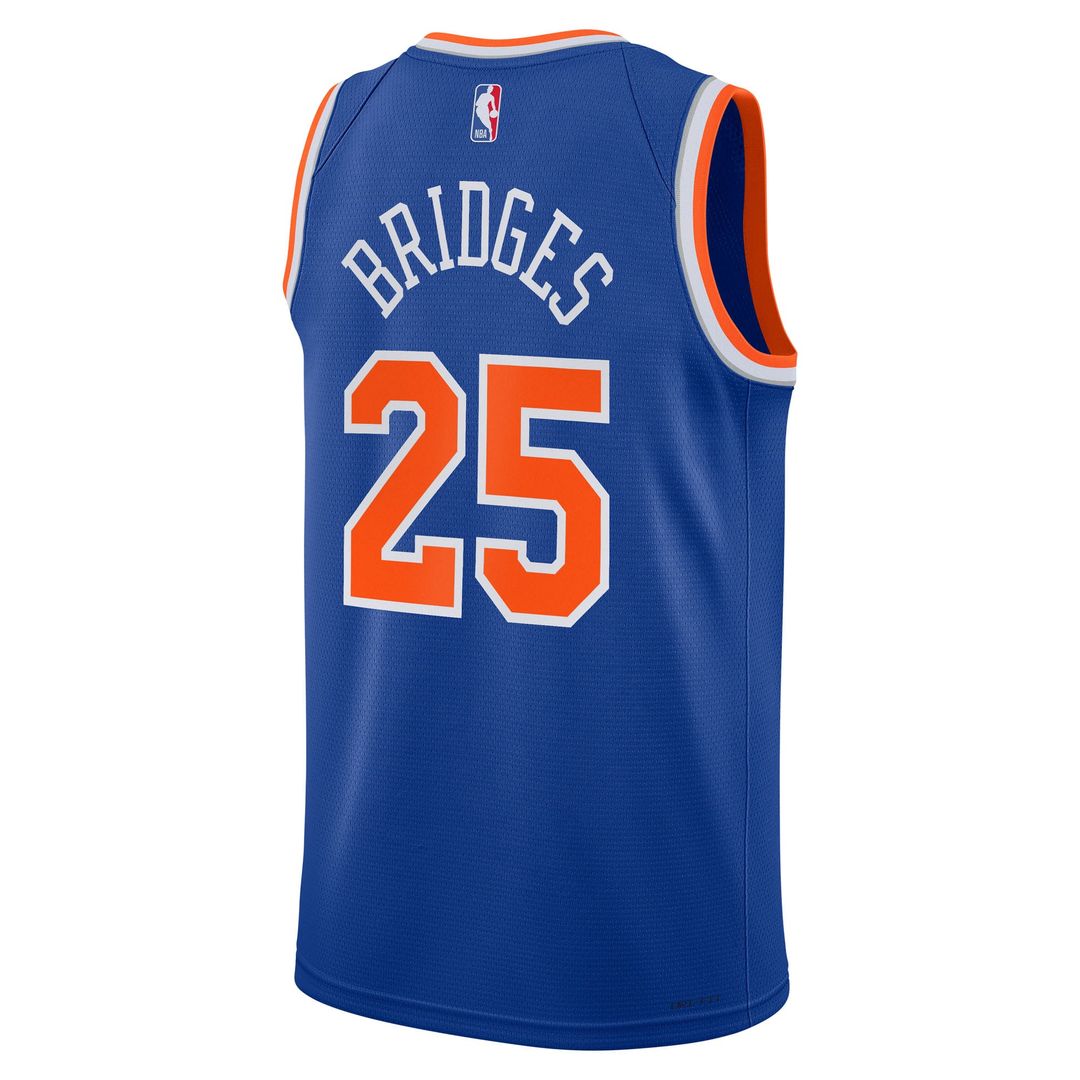 Mikal Bridges New York Knicks Nike Youth Swingman Jersey - Icon Edition - Blue | NBA Fan Gear