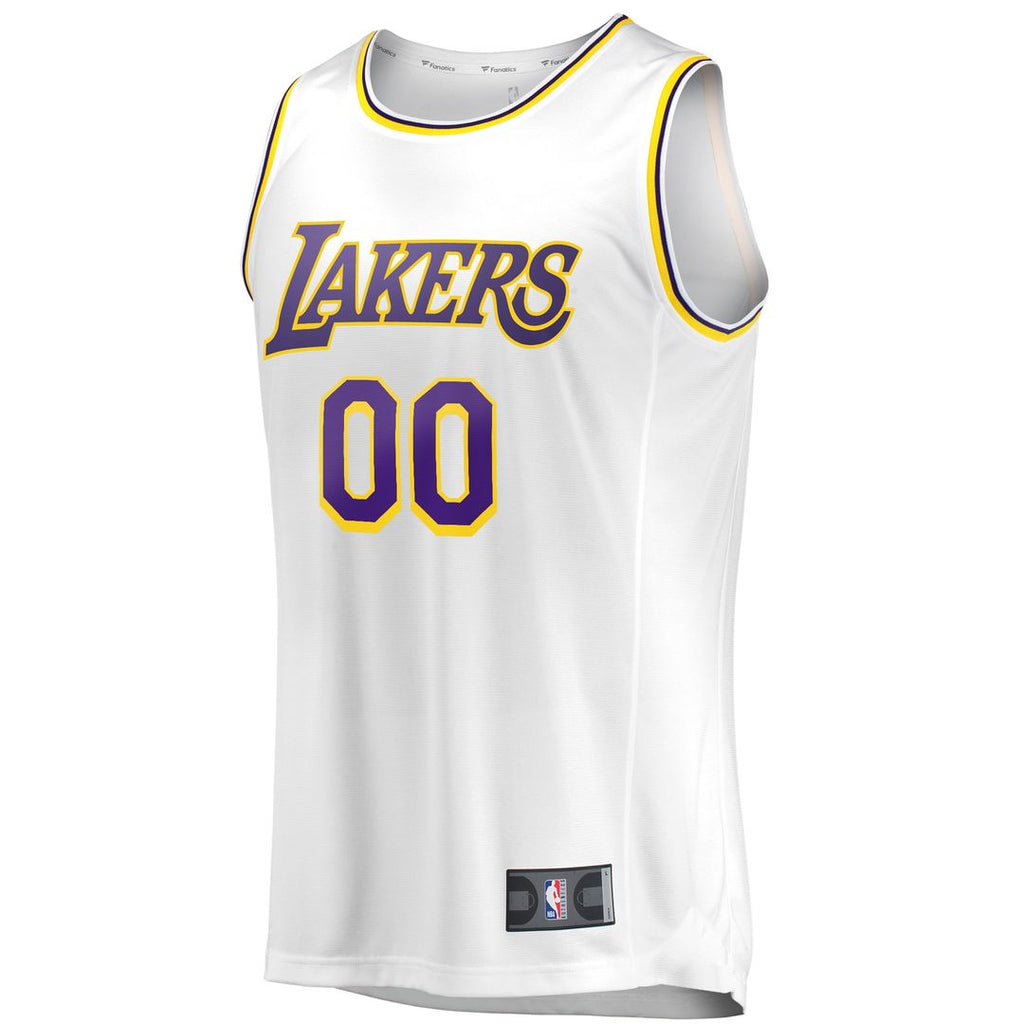 Los Angeles Lakers Fanatics Fast Break Custom Replica Jersey - Association Edition - White | NBA Fan Gear