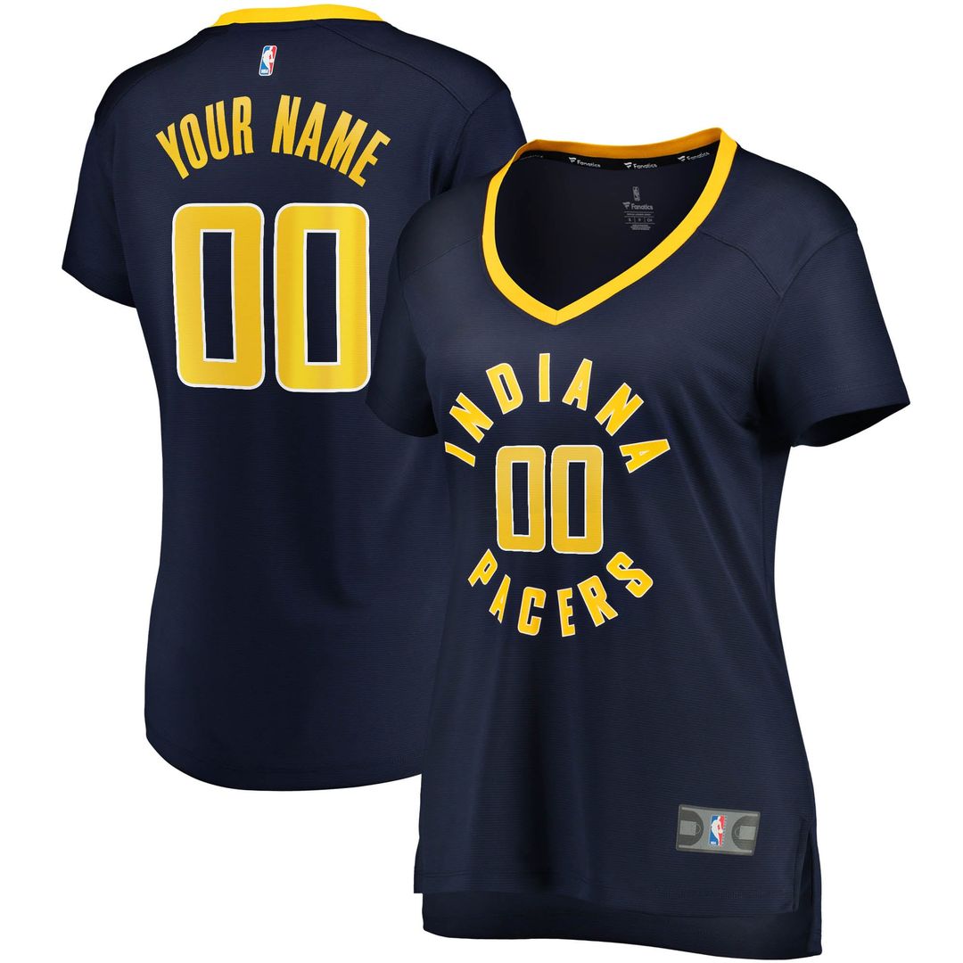 Indiana Pacers Fanatics Women's Fast Break Custom Jersey Navy - Icon Edition | NBA Fan Gear