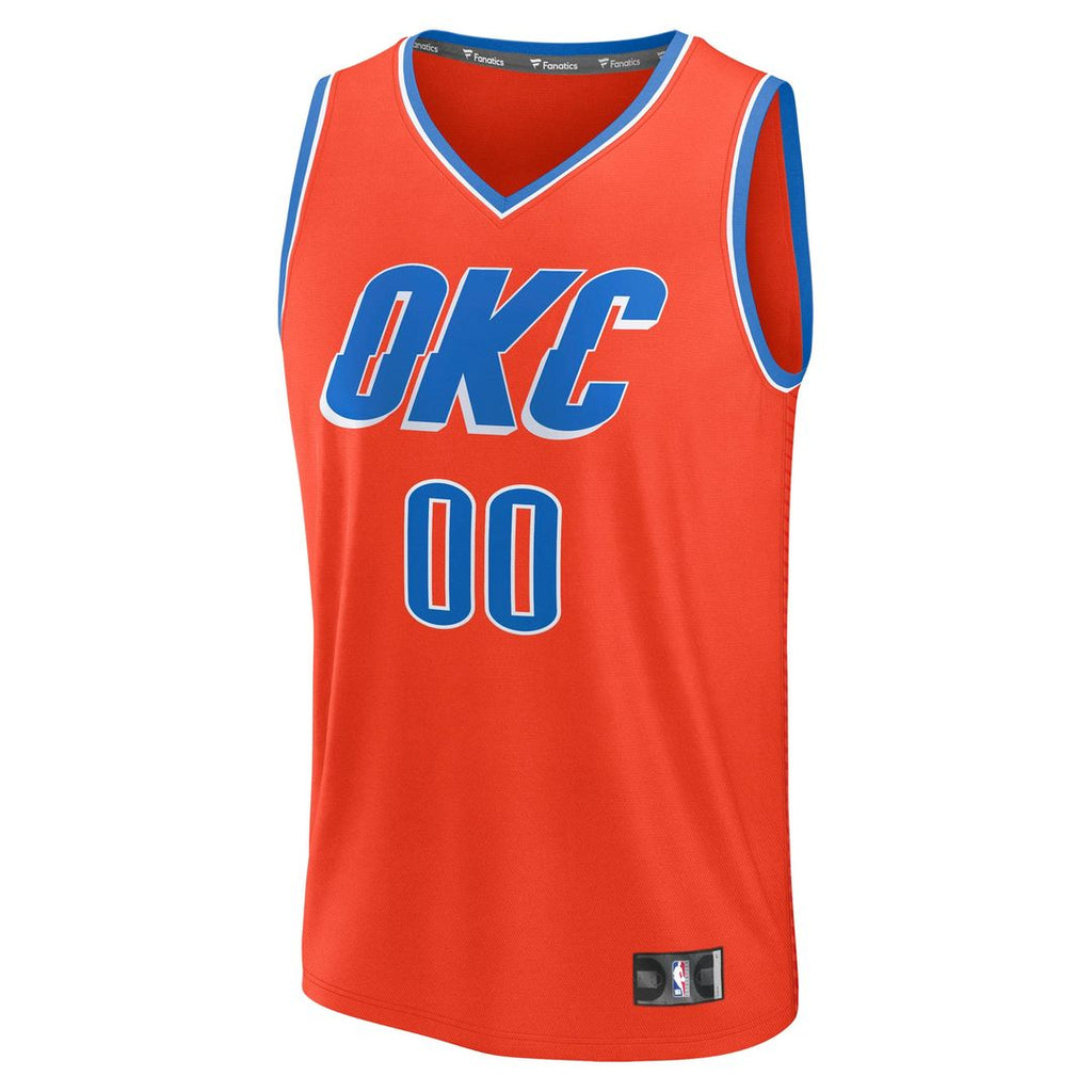 Oklahoma City Thunder Fanatics Fast Break Custom Jersey - Statement Edition - Orange | NBA Fan Gear