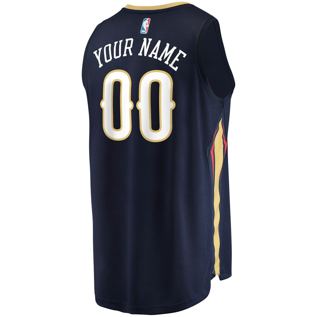 New Orleans Pelicans Fanatics Fast Break Custom Replica Jersey Navy - Icon Edition | NBA Fan Gear