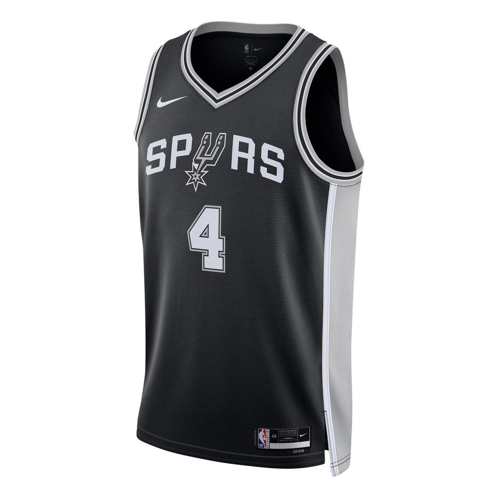 De'Aaron Fox San Antonio Spurs Nike Unisex Swingman Player Jersey - Icon Edition - Black | NBA Fan Gear