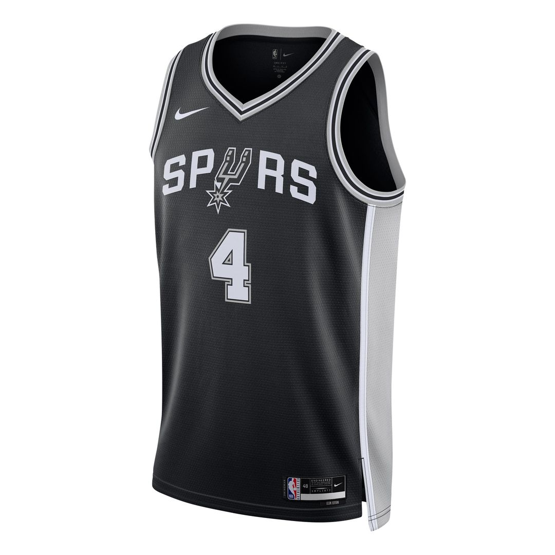 De'Aaron Fox San Antonio Spurs Nike Unisex Swingman Player Jersey - Icon Edition - Black | NBA Fan Gear