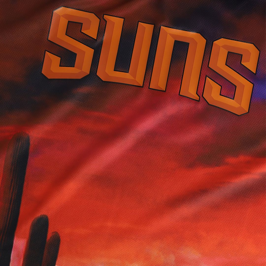 Phoenix Suns NBA & KidSuper Studios by Fanatics Unisex Hometown Jersey - Red | NBA x KidSuper Fan Gear