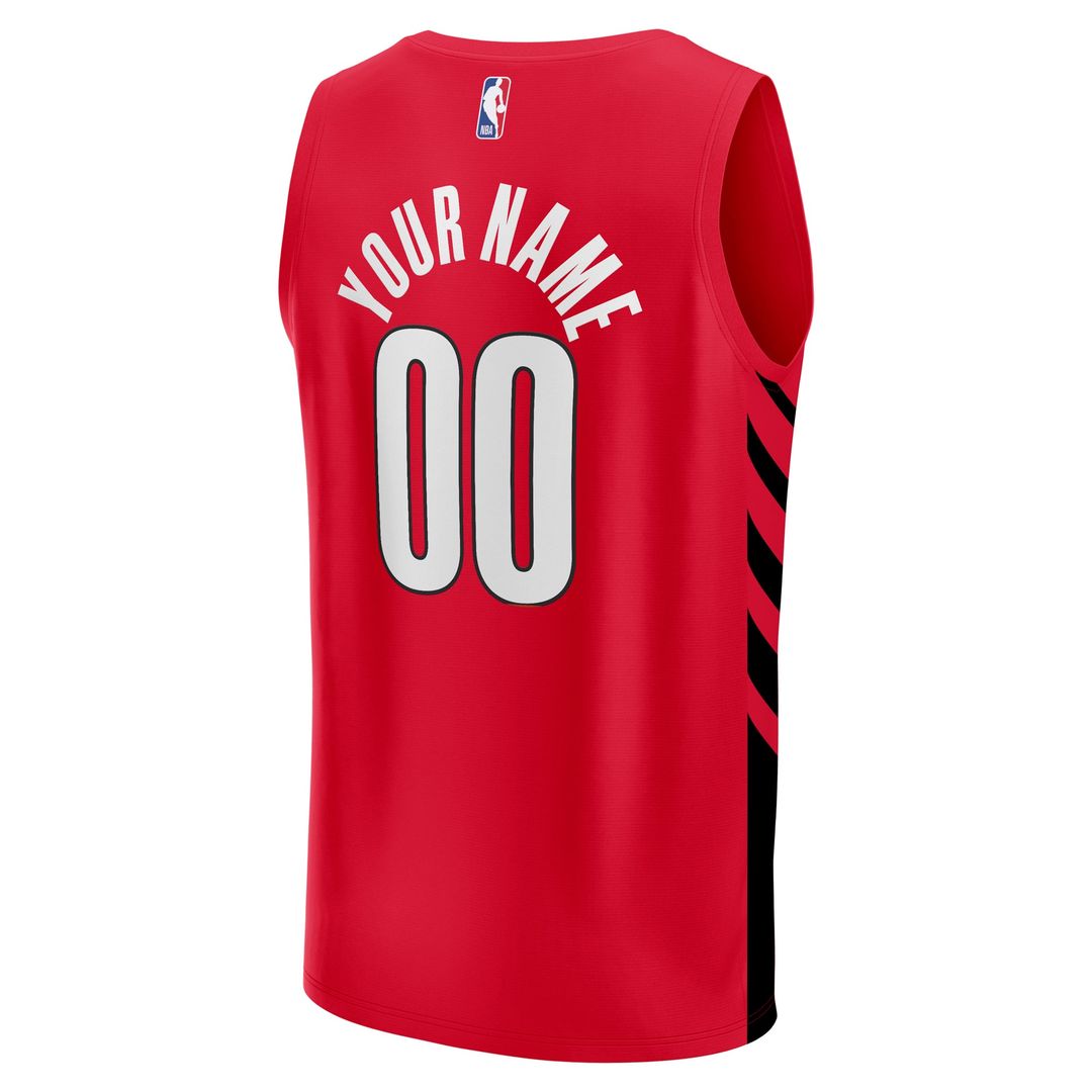 Portland Trail Blazers Fanatics Fast Break Custom Replica Jersey - Red - Statement Edition | NBA Fan Gear