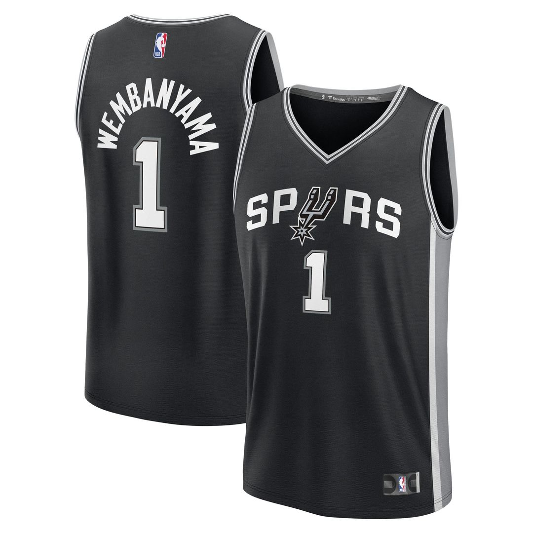 Victor Wembanyama San Antonio Spurs Fanatics Fast Break Replica Player Jersey - Icon Edition - Black | NBA Fan Gear