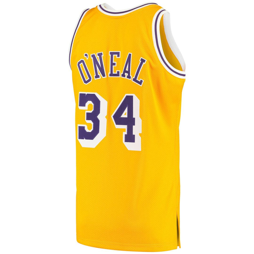 Shaquille O'Neal Los Angeles Lakers Mitchell & Ness 1996/ 97 Hardwood Classics Authentic Jersey - Gold | NBA Fan Gear
