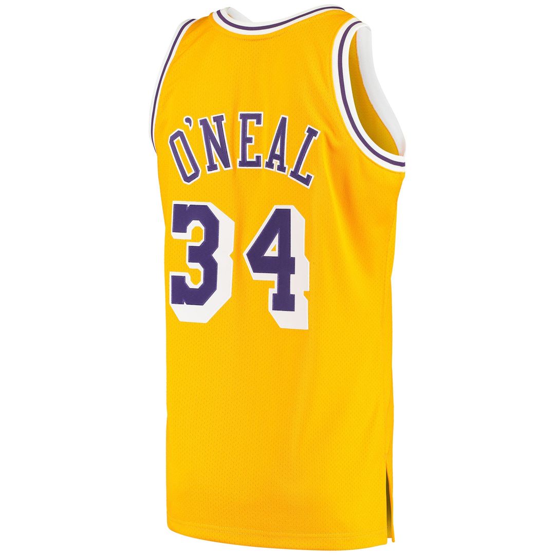 Shaquille O'Neal Los Angeles Lakers Mitchell & Ness 1996/ 97 Hardwood Classics Authentic Jersey - Gold | NBA Fan Gear