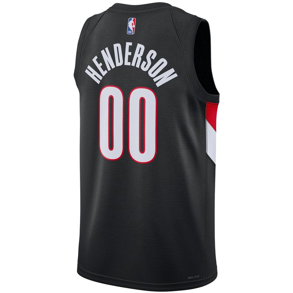 Scoot Henderson Portland Trail Blazers Nike Unisex Swingman Jersey - Icon Edition - Black | NBA Fan Gear