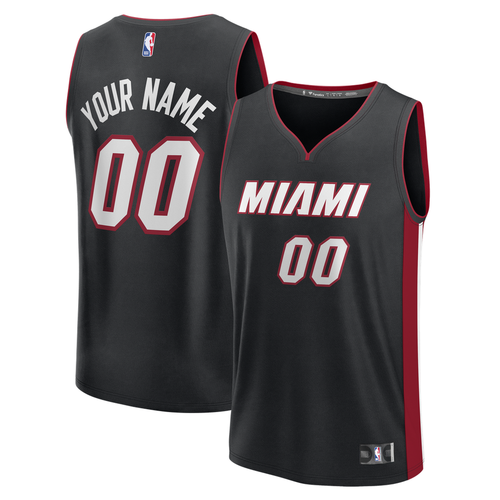 Miami Heat Fanatics Fast Break Custom Jersey - Icon Edition - Black | NBA Fan Gear