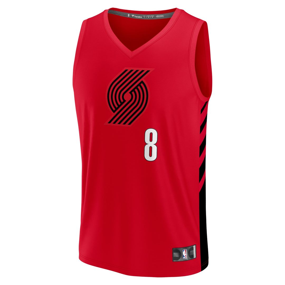 Deni Avdija Portland Trail Blazers Fanatics Fast Break Player Jersey - Statement Edition - Red | NBA Fan Gear