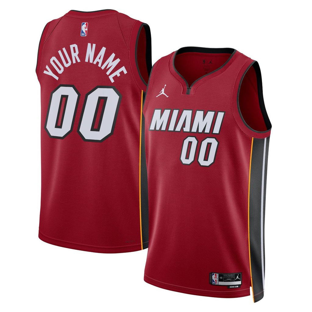 Miami Heat Jordan Brand Unisex 2022/ 23 Swingman Custom Jersey - Statement Edition - Red | NBA Fan Gear