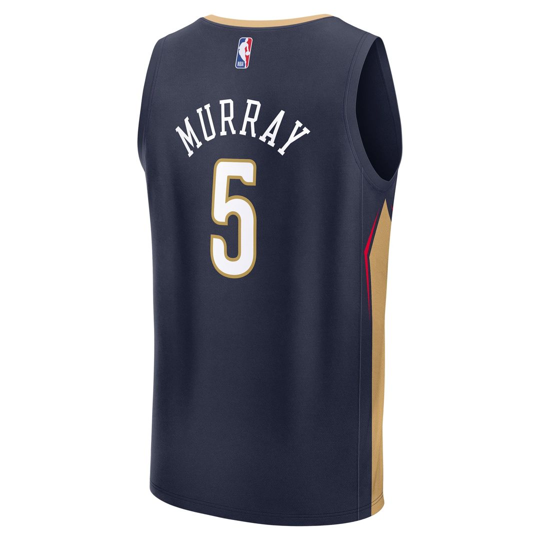 Dejounte Murray New Orleans Pelicans Fanatics Fast Break Replica Player Jersey - Icon Edition - Navy | NBA Fan Gear