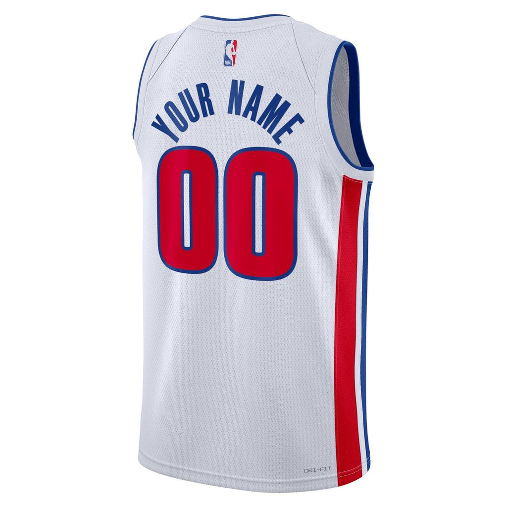 Detroit Pistons Nike Unisex Swingman Custom Jersey White - Association Edition | NBA Fan Gear