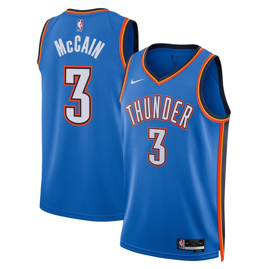 Jared McCain Oklahoma City Thunder Nike Unisex Swingman Jersey - Icon Edition - Blue | NBA Fan Gear