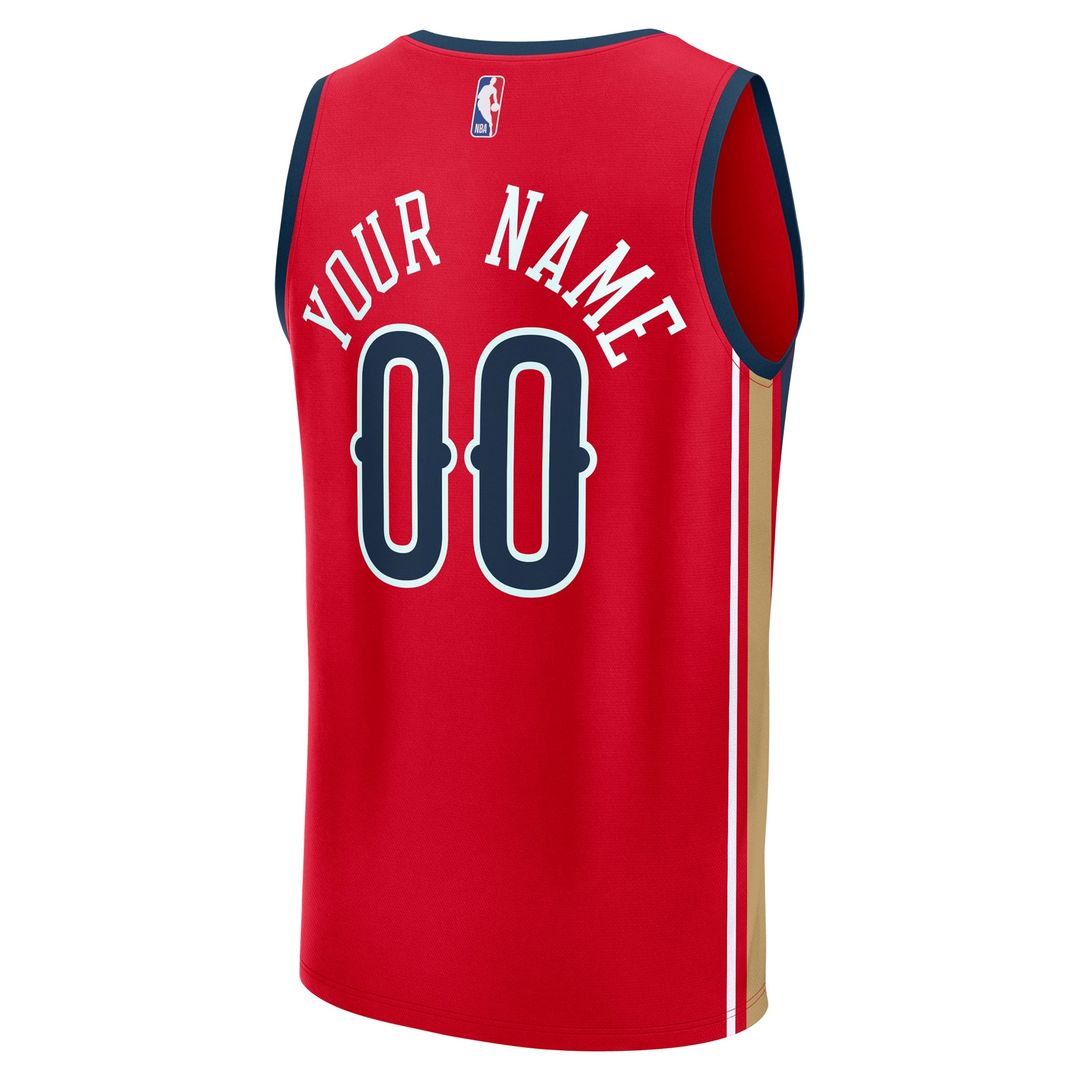 New Orleans Pelicans Fanatics Fast Break Custom Jersey - Statement Edition - Red | NBA Fan Gear