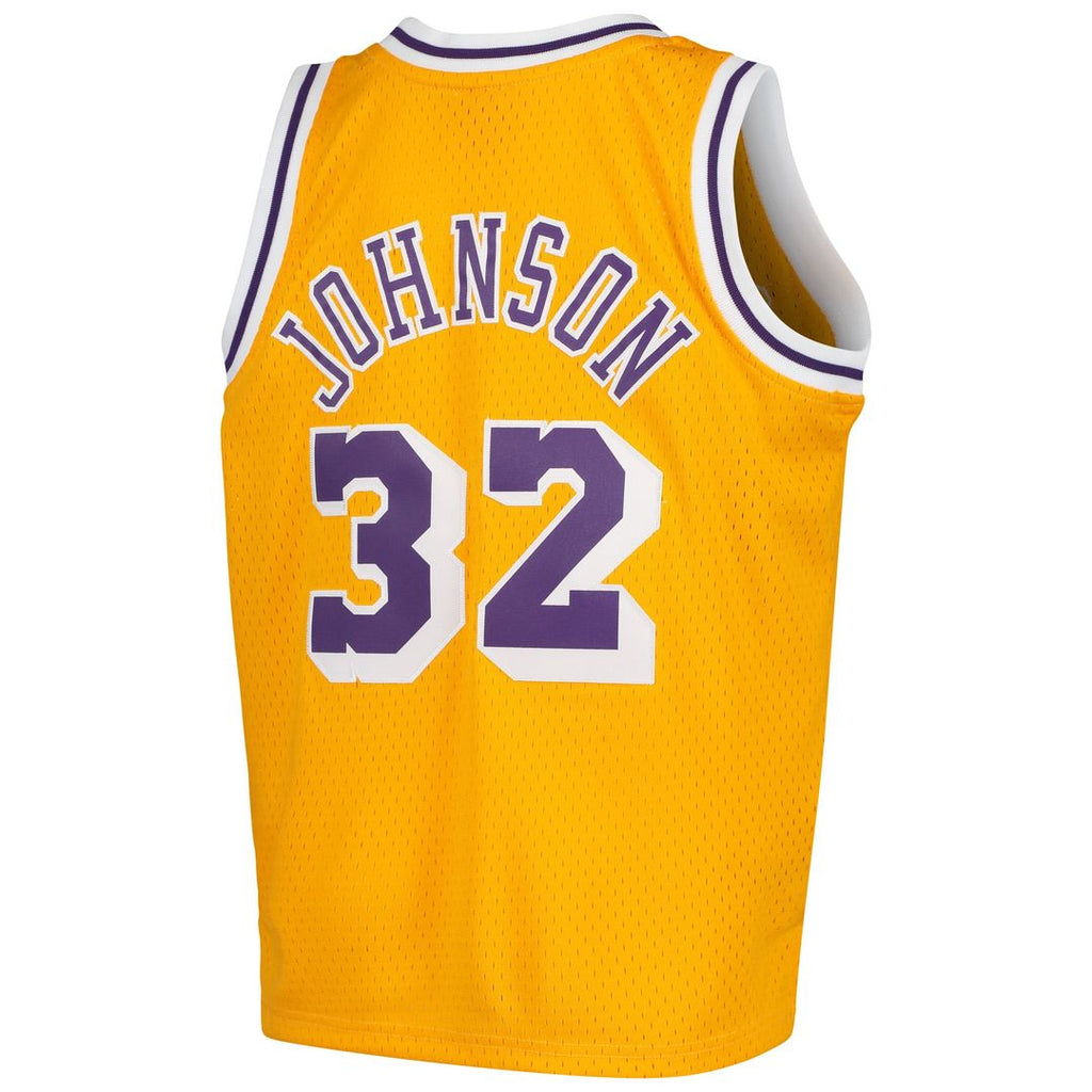 Magic Johnson Los Angeles Lakers Mitchell & Ness Youth Swingman Throwback Jersey - Gold | NBA Fan Gear
