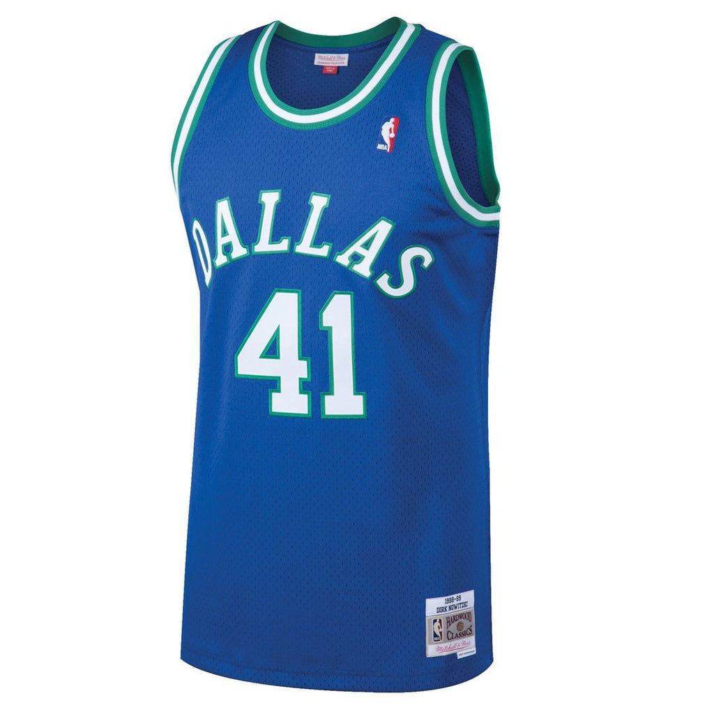 Dirk Nowitzki Dallas Mavericks Mitchell & Ness 1998/ 99 Hardwood Classics Swingman Jersey - Blue | NBA Fan Gear