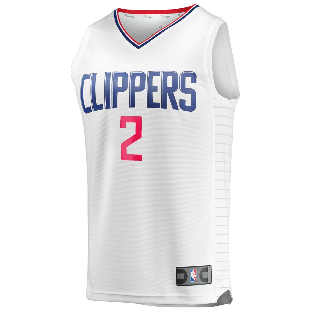Kawhi Leonard LA Clippers Fanatics Fast Break Replica Player Jersey - White - Association Edition | NBA Fan Gear